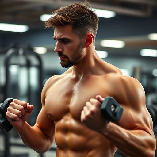 A person lifting weights at the gym.